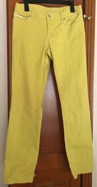 MICHAEL KORS Skinny Jeans Lemon Yellow Women's Size 6 NWT